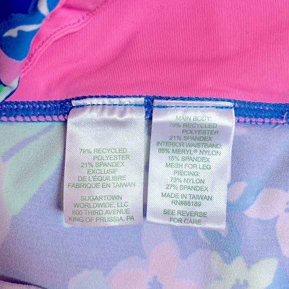 Lilly Pulitzer Borealis Blue Social Sunset Size XXL Women’s Weekender Leggings - Picture 3 of 8